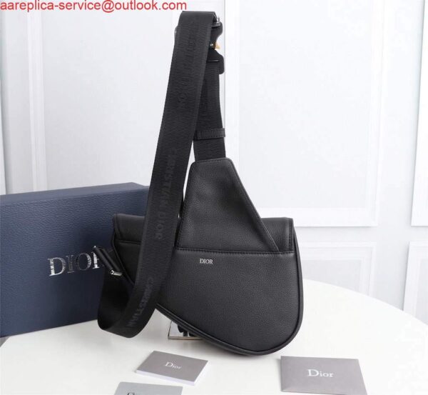 Replica Dior 1ADPO093 Saddle Men Bag Grained Calfskin Black 5