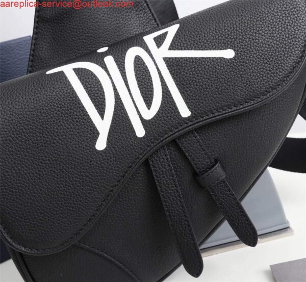 Replica Dior 1ADPO093 Saddle Men Bag Grained Calfskin Black 7