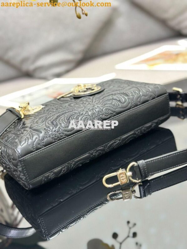 Replica Dior Lady D-Joy Bag Black Quilted-Effect Lambskin with Ornamen 13