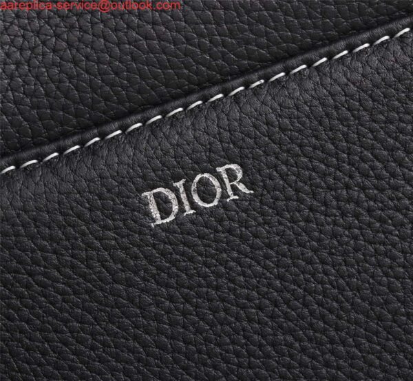 Replica Dior 1ADPO093 Saddle Men Bag Grained Calfskin Black 5