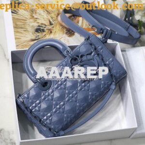 Replica Dior Lady D-Joy Bag Denim Cannage Calfskin with Diamond Motif