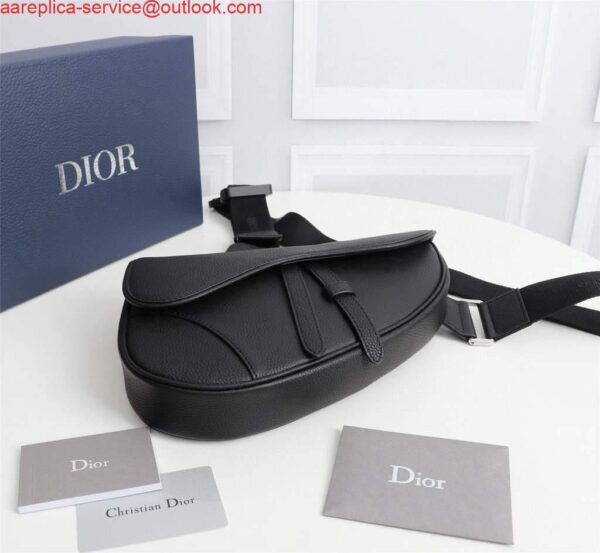 Replica Dior 1ADPO093 Saddle Men Bag Grained Calfskin Black 4