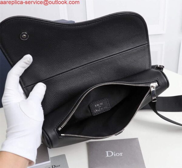 Replica Dior 1ADPO093 Saddle Men Bag Grained Calfskin Black 9