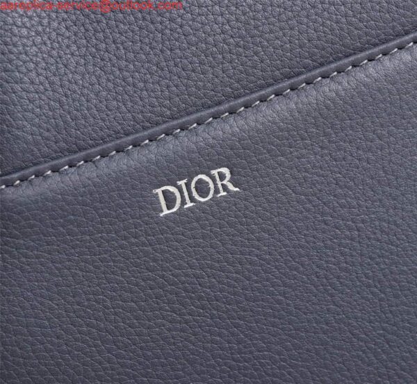 Replica Dior 1ADPO093 Saddle Men Bag Grained Calfskin Gray 7