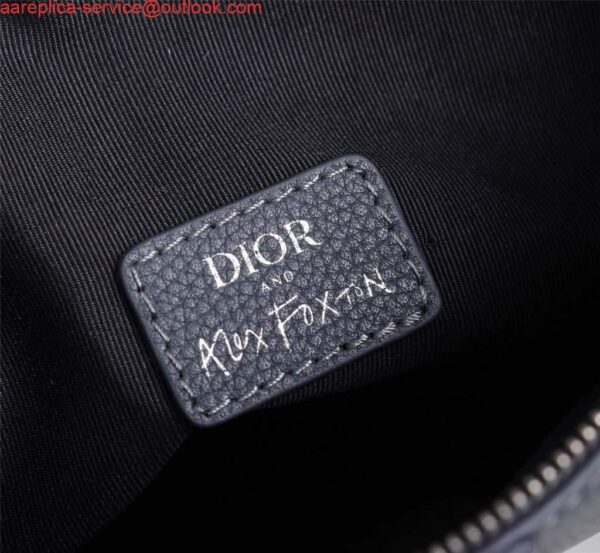 Replica Dior 1ADPO093 Saddle Men Bag Grained Calfskin Gray 10