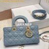 Replica Dior Lady D-Joy Bag Eyelet Blue Cannage Denim M0540O