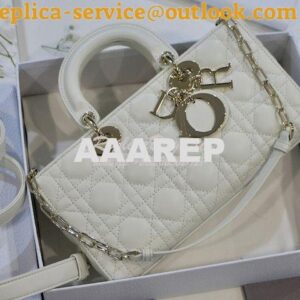 Replica Dior Lady D-Joy Bag Latte Cannage Lambskin M0540O 2