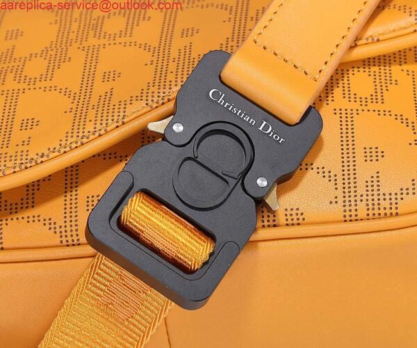 Replica Dior 1ADPO223 Saddle Belt Bag Dior Oblique Galaxy Leather Yellow 5