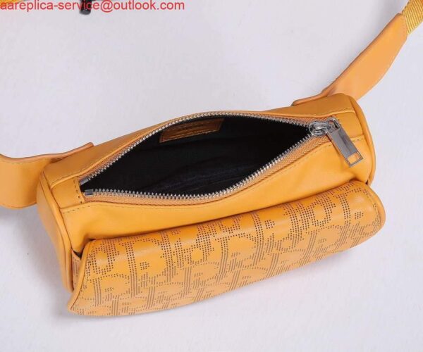 Replica Dior 1ADPO223 Saddle Belt Bag Dior Oblique Galaxy Leather Yellow 7