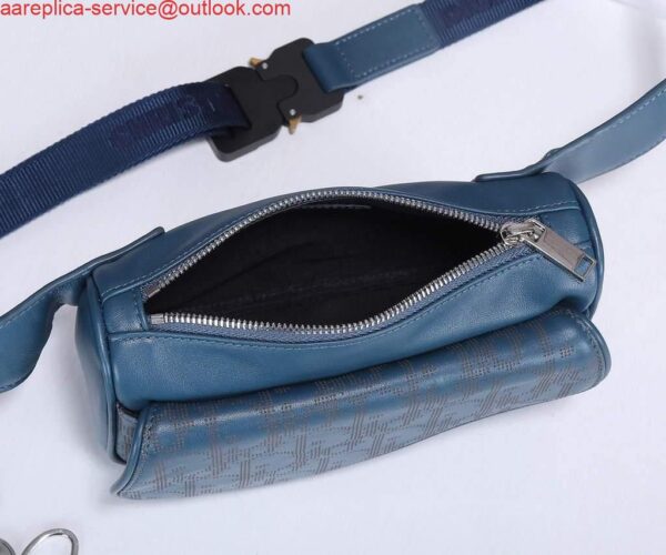 Replica Dior 1ADPO223 Saddle Belt Bag Leather Blue 9