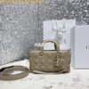 Replica Dior Lady D-Joy Bag Latte Quilted-Effect Lambskin with Ornamen