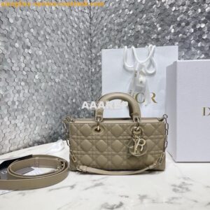 Replica Dior Lady D-Joy Bag Natural Cannage Lambskin M0540O