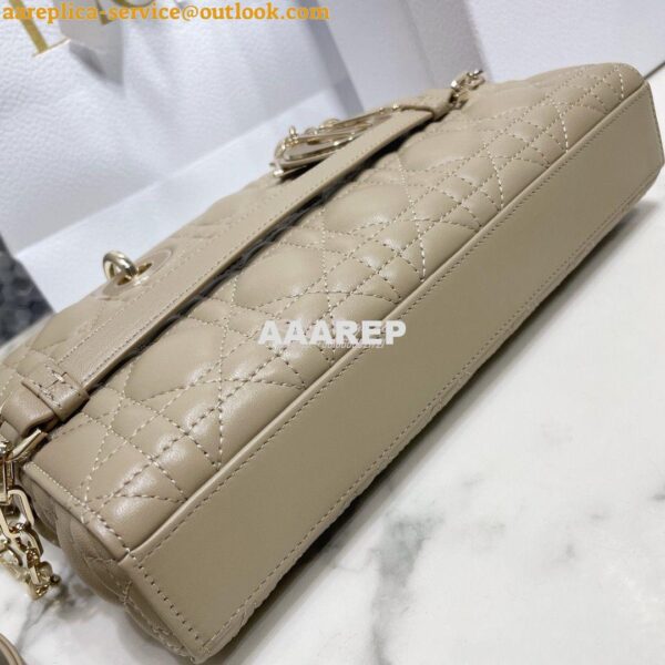 Replica Dior Lady D-Joy Bag Natural Cannage Lambskin M0540O 6