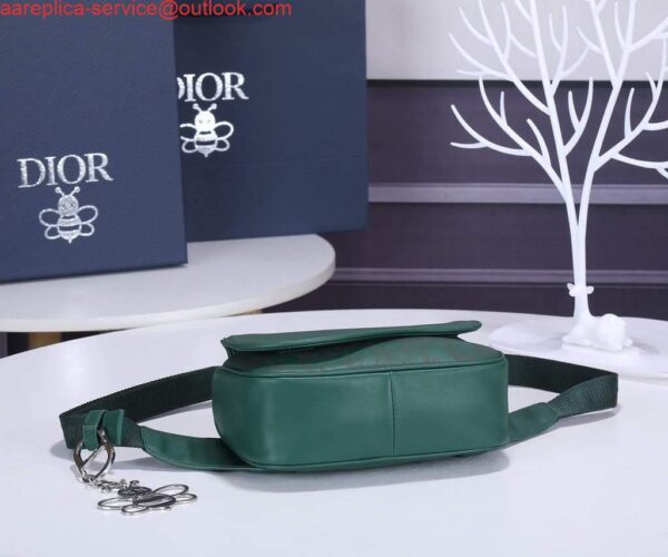 Replica Dior 1ADPO223 Saddle Belt Bag Leather Green 6