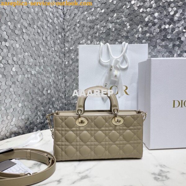 Replica Dior Lady D-Joy Bag Natural Cannage Lambskin M0540O 8