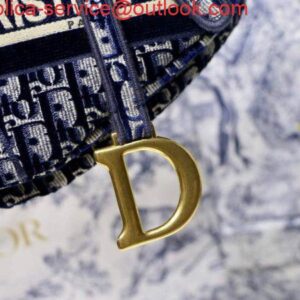 Replica Dior M0446 Dior Saddle Bag Blue Dior Oblique Jacquard 2