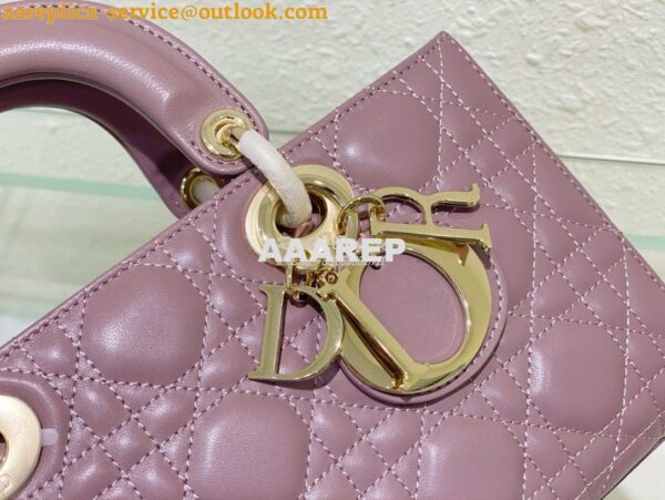 Replica Dior Lady D-Joy Bag Peony Pink Cannage Lambskin M0540O 10