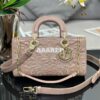 Replica Dior Lady D-Joy Bag Rose Des Vents Cannage Calfskin with Diamo 2