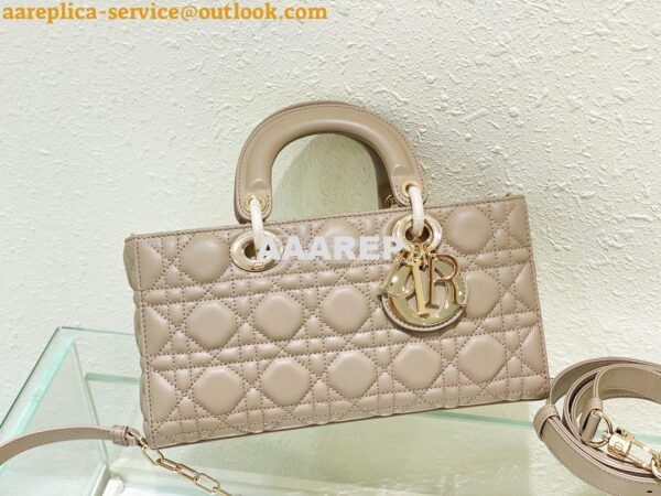 Replica Dior Lady D-Joy Bag Sand Beige Cannage Lambskin M0540O 4