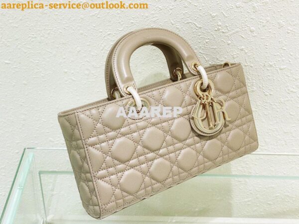 Replica Dior Lady D-Joy Bag Sand Beige Cannage Lambskin M0540O 5