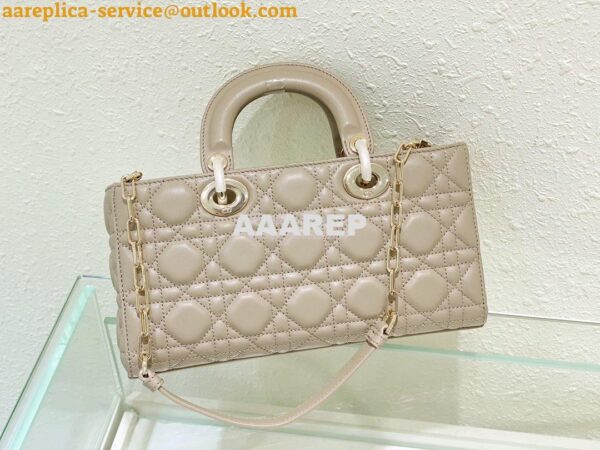 Replica Dior Lady D-Joy Bag Sand Beige Cannage Lambskin M0540O 9