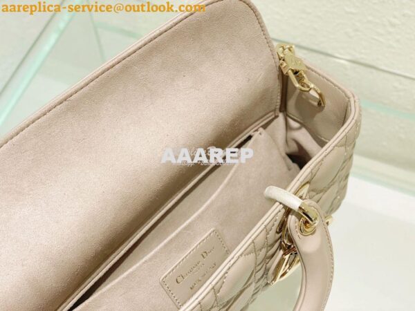 Replica Dior Lady D-Joy Bag Sand Beige Cannage Lambskin M0540O 10