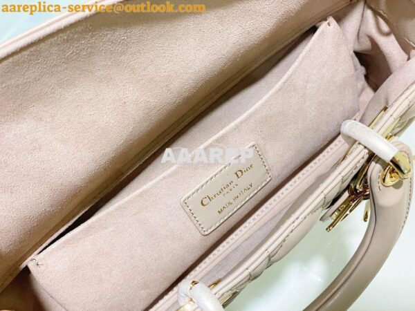 Replica Dior Lady D-Joy Bag Sand Beige Cannage Lambskin M0540O 11