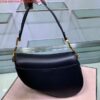 Replica Dior M0446 Dior Saddle Bag M0447 Black Goatskin