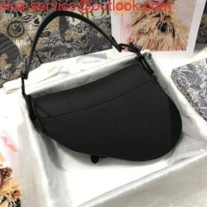 Replica Dior M0446 Dior Saddle Bag M0447 Black Ultramatte Calfskin