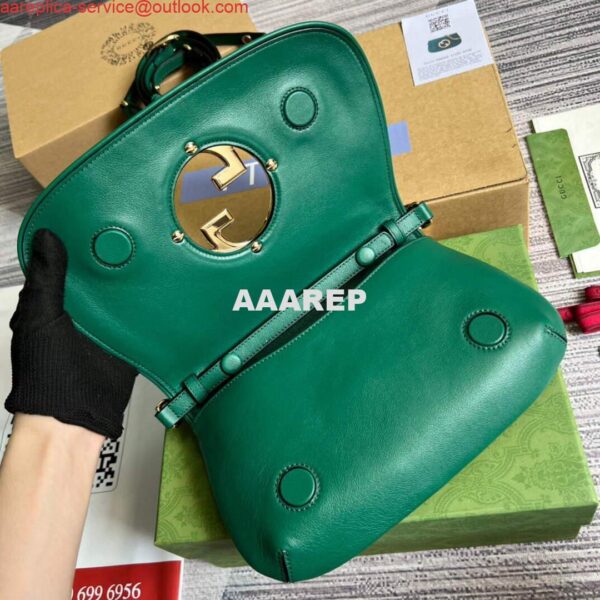 Replica Gucci 699268 Gucci Blondie shoulder leather bag Green 8