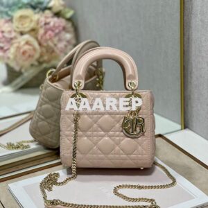 Replica Dior Lady Dior in Baby Pink Lambskin