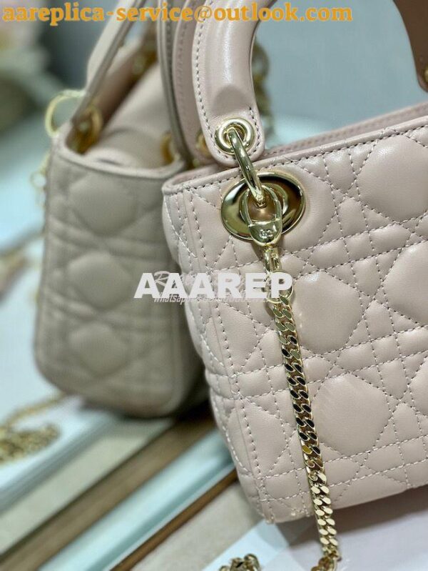 Replica Dior Lady Dior in Baby Pink Lambskin 6