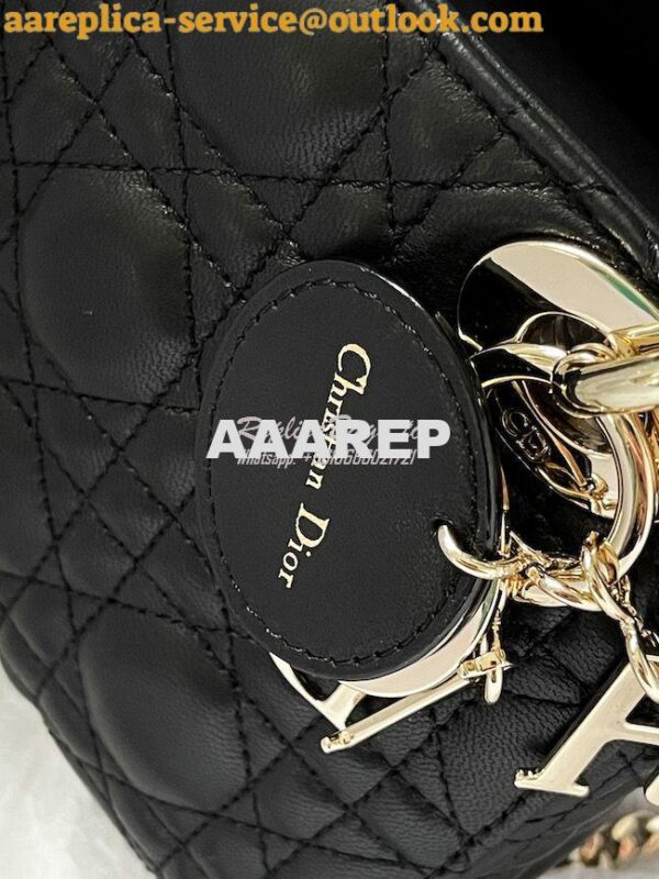 Replica Dior Lady Dior in Black Lambskin 6