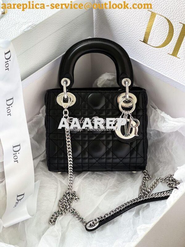 Replica Dior Lady Dior in Black Lambskin 12