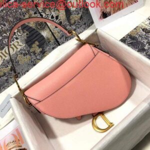 Replica Dior M0446 Dior Saddle Bag M0447 Pink Goatskin