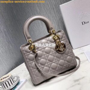 Replica Dior Lady Dior in Grey Lambskin 2