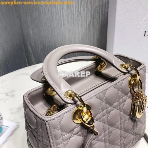 Replica Dior Lady Dior in Grey Lambskin 8