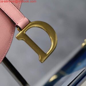 Replica Dior M0446 Dior Saddle Bag M0447 Pink Grained Calfskin 2