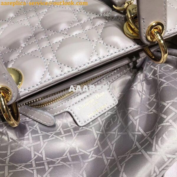 Replica Dior Lady Dior in Grey Lambskin 10