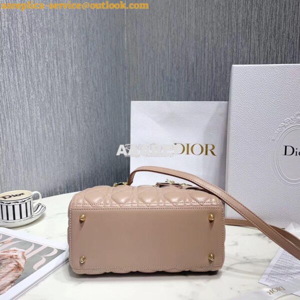 Replica Dior Lady Dior in Nude Lambskin 8