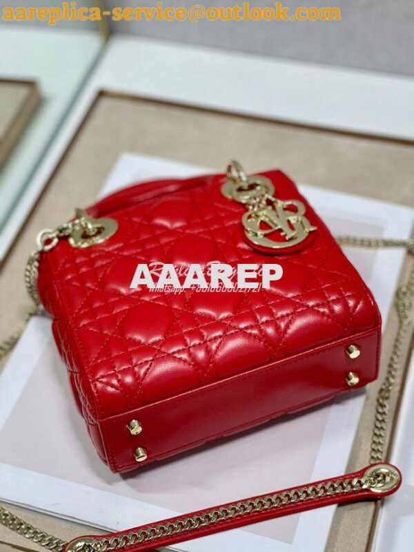 Replica Dior Lady Dior in Red Lambskin 11