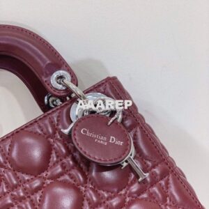 Replica Dior Lady Dior in Wine Lambskin 2