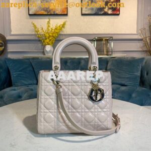 Replica Dior Lady Dior Medium Flap Cover Quilted in Cannage Lambskin L