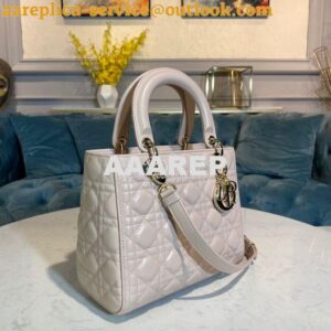 Replica Dior Lady Dior Medium Flap Cover Quilted in Cannage Lambskin L 2