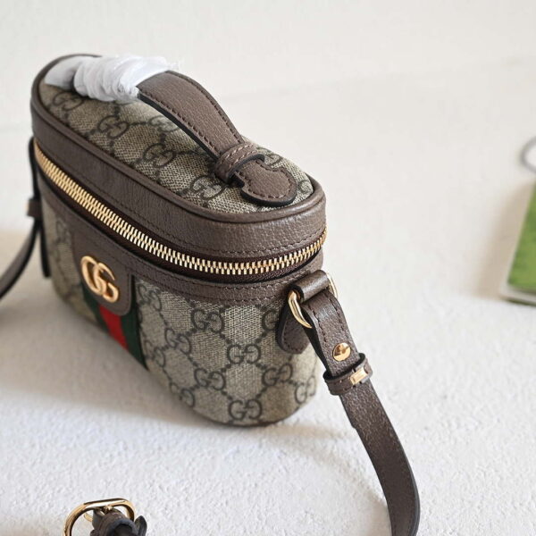 Replica Gucci 699532 Ophidia GG top handle mini bag Beige Brown 3