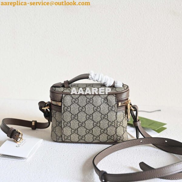 Replica Gucci 699532 Ophidia GG top handle mini bag Beige Brown 8