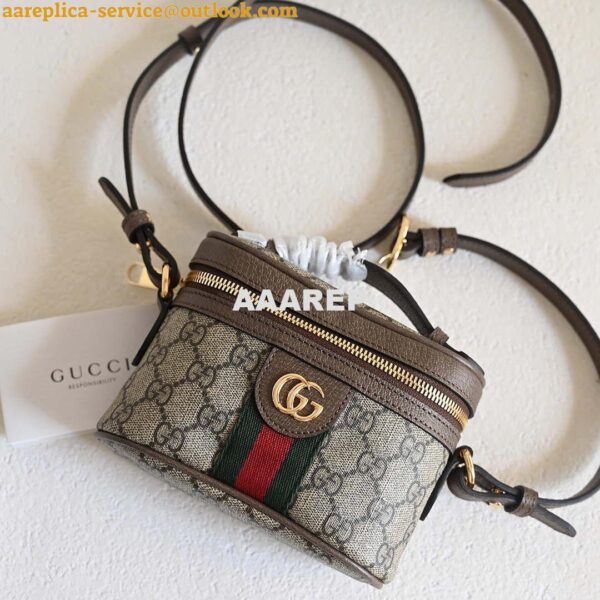 Replica Gucci 699532 Ophidia GG top handle mini bag Beige Brown 9