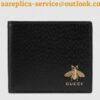 Replica Gucci Zip Around Wallet With Gucci Logo In Black Leather