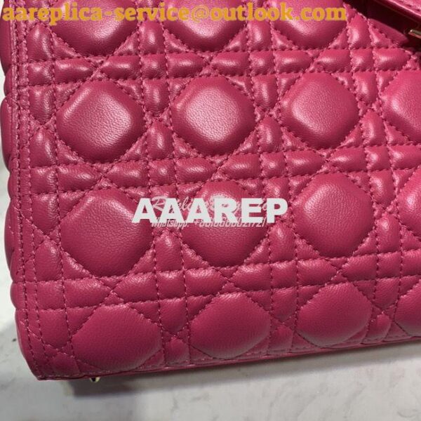 Replica Dior Lady Dior Medium Flap Cover Quilted in Cannage Lambskin L 8