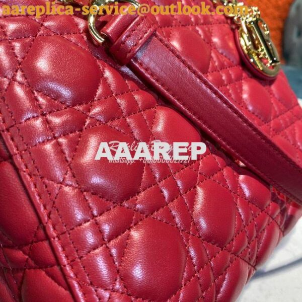 Replica Dior Lady Dior Medium Flap Cover Quilted in Cannage Lambskin L 6